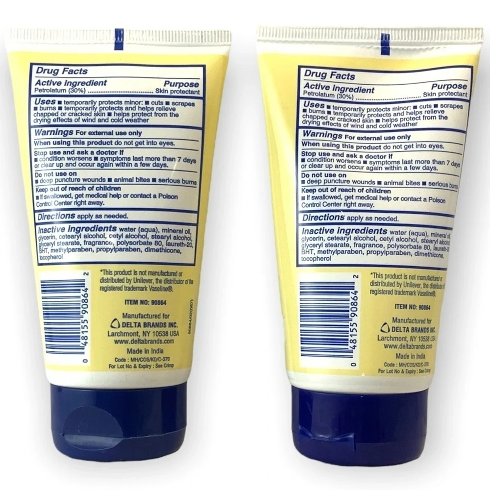 Personal Care Creamy Skin Protectant Vitamin E Enriched Petroleum Jelly Lotion
